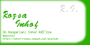 rozsa inhof business card